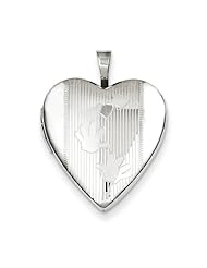 Sterling Silver 20mm hand Heart Locket. Metal Wt- 3.4g