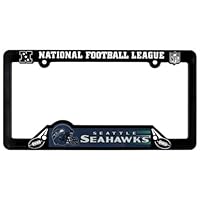 Seattle Seahawks Black Plastic License Plate Frame