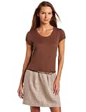 AK Anne Klein Women's Mixed Media Boat Neck Cap Sleeve Dress