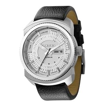 Diesel #DZ1260 Men's Stainless Steel Day/Date Analog Leather Strap Watch
