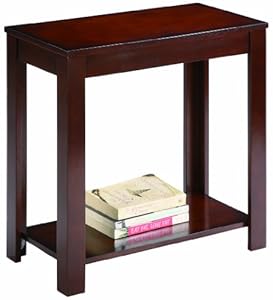 Crown Mark Pierce Chair Side Table, Espresso