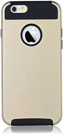For iphone 6 Case , Flysunstore Pure Hybrid Silicone With Hard PC Pattern Design Double Layer Protective Skin Shell Cover Fit For Apple iphone 6 (4.7 inch) [BLACK GOLD]