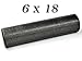 LuxFit High Density Foam Roller 6x12 Inch Extra Firm Round Exercise Roller Black
