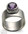 Amethyst and diamond cocktail ring, 'Happiness' 7.5 (US Ring Size) Amethyst and diamond cocktail ring, 'Happiness' 7.5 (US Ring Size)