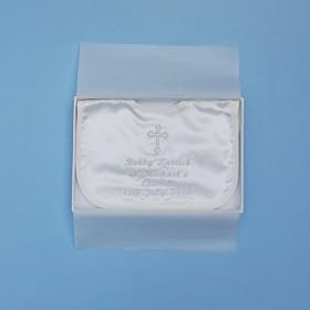 Personalised Christening Bib in Keepsake Box. Baby Gift.