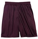 NEW Sport-Tek - Youth Mesh Short Maroon-XS