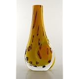 GlassYellowVaseElegant100%HandblownArtX456