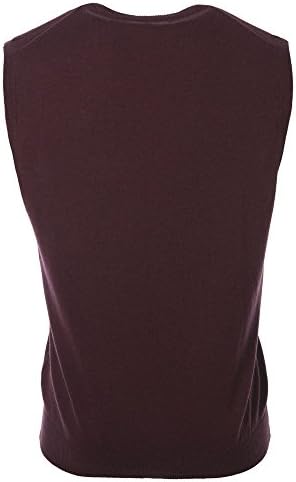 Burgundy Merino Sleeveless Slip-Over M 0087883