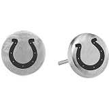 Team Titanium Indianapolis Colts Steel Button Earrings