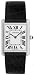 Cartier Men's W1018355 Tank Solo Stainless Steel Black Leather Watch