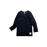 【KUT】コットンフライス長袖Tシャツ キッズ 男の子 女の子 ボーダー 無地 韓国子供服のマリンキャッスル100cm110cm120cm130cm 130cm ブラック