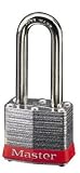 Master Lock 3KALFRED Safety Lockout Keyed-Alike Padlock 1-9/16-Inch Body with 1-1/2-Inch Extra Length Shackle, Red Bumper