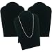 3 Black Velvet Padded Necklace Pendant Display Bust Easels 5.25"