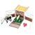 Pony In My Pocket Show Jump Fold out playset includes exclusive Pony Mum & Babies Quarab family and show jumping accessories.