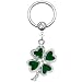14 Gauge Green Clover Dangle Captive Ring