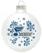 ST. LOUIS BLUES (2 5/8" In Diameter) Glass Logo CHRISTMAS ORNAMENT (Snowflake Design)
