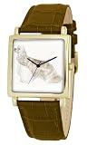 American Kennel Club Men's D1784S012 Cocker Spaniel Gold-Tone Brown Leather Watch