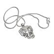 Girl Pendant with Chain Sterling Silver Jewelry 1.75 inches (spndt038)