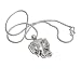 Girl Pendant with Chain Sterling Silver Jewelry 1.75 inches (spndt038)