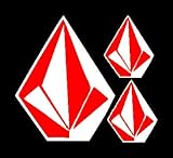 3-Two Color VOLCOM Vinyl Car Stickers/Decals
