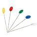 Wisehands Multi-colored Flat Flower Head Pins Boxed, 100 Per Pack - Colorful, Pack of 2