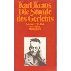 Schriften in den suhrkamp taschenb�chern. Zweite Abteilung. Acht B�nde: Band 17 (Zweite Abteilung V. Band): Die Stunde des Gerichts. Aufs�tze 1925-1928: ABT II / BD 17 (suhrkamp taschenbuch)