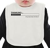 Thinking Please Be Patient Funny ネクタイを有する有機ビブ Medium