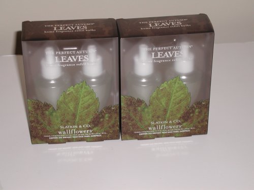 Bath & Body Works Slatkin & Company The Perfect Autumn Leaves Wallflowers Home Fragrance Refill Bulbs - Lot of 2