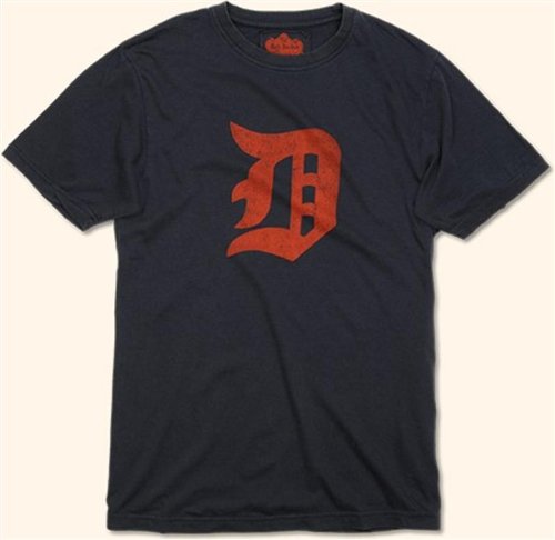 Detroit Tigers Brass Tacks Logo T-Shirt By Red Jacket Size S