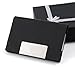 Portable Black Faux Leather Magnetic ID ATM Business Name Card Credit Card Holder Case w/ Gift Box