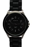 WOMAGE - Montre Femme - Quartz - Caoutchouc - WOMAGE noir unique roue Dial Bracelet en caoutchoucSport Watches