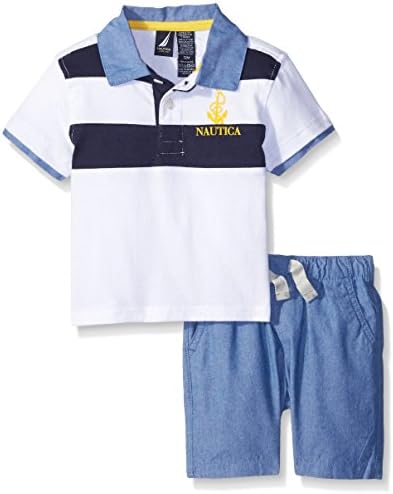 Nautica Baby Boys' 2 Piece Polo and Pull On Short Set