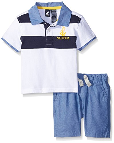 Nautica Baby Boys' 2 Piece Polo and Pull On Short Set
