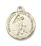 14K Gold Guardian Angel Medal