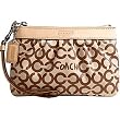 AUTHENTIC COACH LEAH COATED CANVAS SMALL WRISTLET 42356