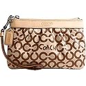 AUTHENTIC COACH LEAH COATED CANVAS SMALL WRISTLET 42356