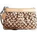 AUTHENTIC COACH LEAH COATED CANVAS SMALL WRISTLET 42356