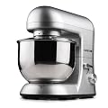 Klarstein TK2-Mix8-S Bella Argentea - Robot de cocina (1200 W, 5 l), color plateado