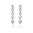 14K White Gold 1/2 ct. Diamond "Journey of Love" Drop Earrings