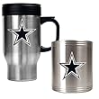 Dallas Cowboys 16oz Travel Mug & Stainless Can Holder Set - Primary logo NFL Football