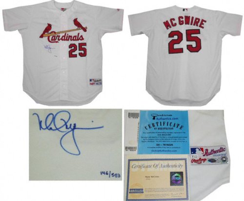Mark McGwire St. Louis Cardinals Autographed Authentic Majestic Home Jersey