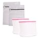 CoZroom Deluxe Wash Bag Set System – 4 Laundry Wash Bags and 3 Bra Wash Bags, for Delicate Clothes with Zipper Protector-Color White