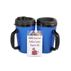 Gourmet 20 oz ThermoServ Coffee 2 Blue Mug Kit