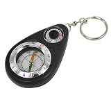 Compass Thermometer Keychain