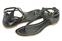 MICHAEL KORS Gavi Leather Ankle Flat Sandal Black, Size 7.5