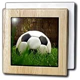 Soccer - Black Soccer Ball - Tile Napkin Holders