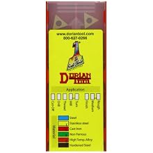 Dorian Tool TDEX Multilayer Coated Carbide Dovetail Triangle Milling Indexable Insert, 0.0156" Nose Radius, General Purpose Chip Breaker for Non-Ferrous Metals, 1/4" Insert, 5/64" Thick (Pack of 10)