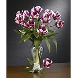 New Artificial Parrot Tulips Stems Raspberry/White/Red/Yellow/Orange Amazing Attractive