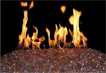 40 LB Champagne Colored Gems for Peterson burner systems and gas firepits