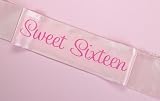 Sweet Sixteen Pink Party Sash